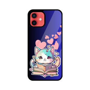 Kitty Graphic Glass Phone Case
