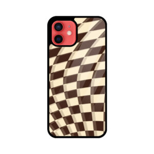 Chessboard Pattern Glass Phone Case